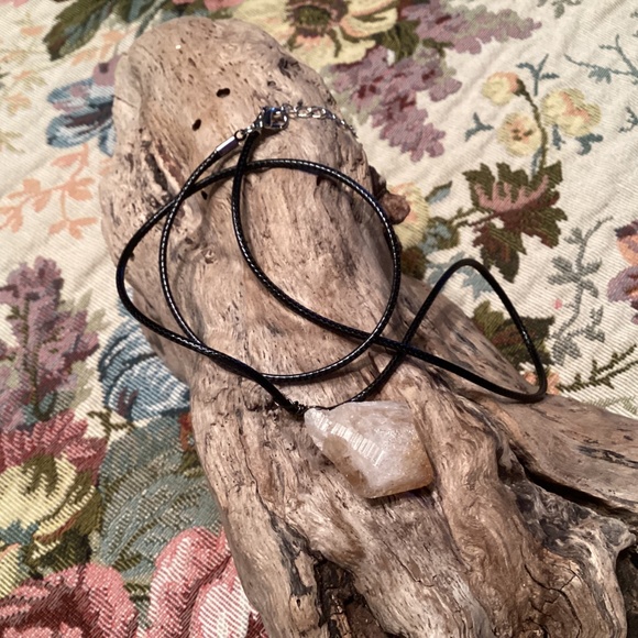 NEW!! REAL Natural Citrine Quartz Pendant Necklace 24” - Picture 3 of 7